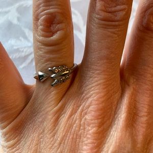 Stella & Dot Silver Arrow Ring - Adjustable